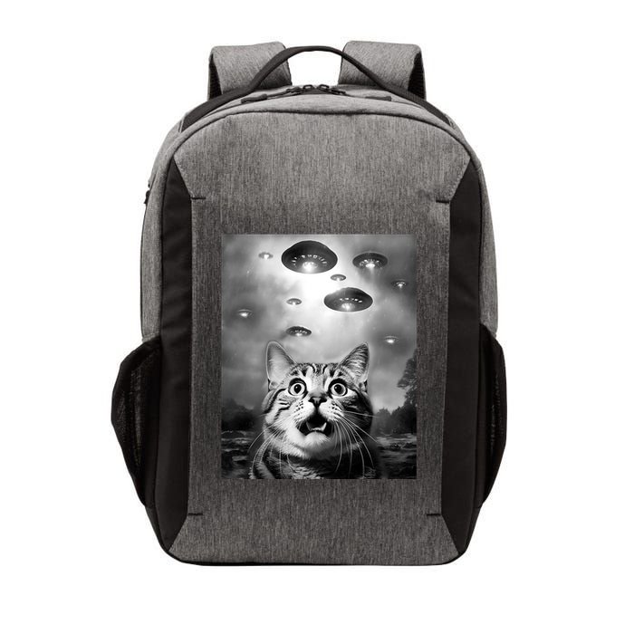 Funny Meme Cat Selfie With Alien Ufos Funny Cat Lovers Aliens Ufo Vector Backpack
