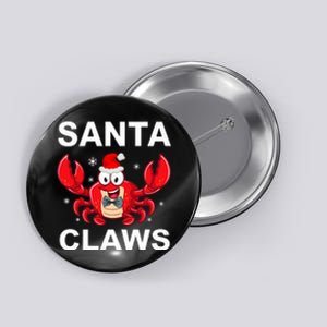 Funny Merry Christmas Santa Claw Crab Crustacean Claus Xmas Button