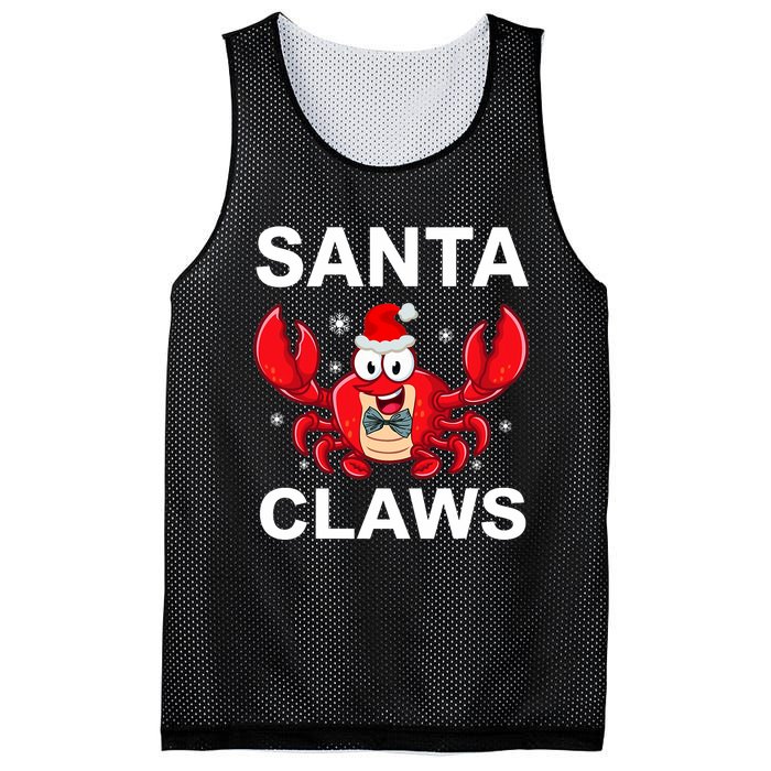 Funny Merry Christmas Santa Claw Crab Crustacean Claus Xmas Mesh Reversible Basketball Jersey Tank