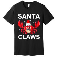 Funny Merry Christmas Santa Claw Crab Crustacean Claus Xmas Premium T-Shirt