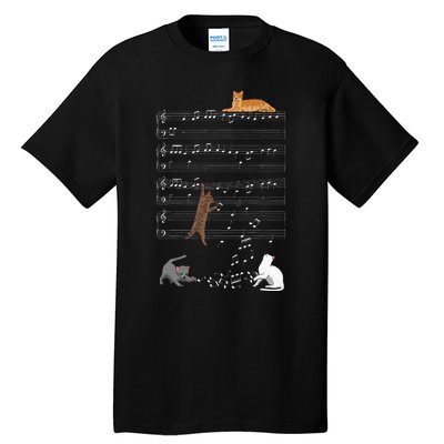 Funny Musical Cats Cat And Music Lover Funny Cat Tall T-Shirt