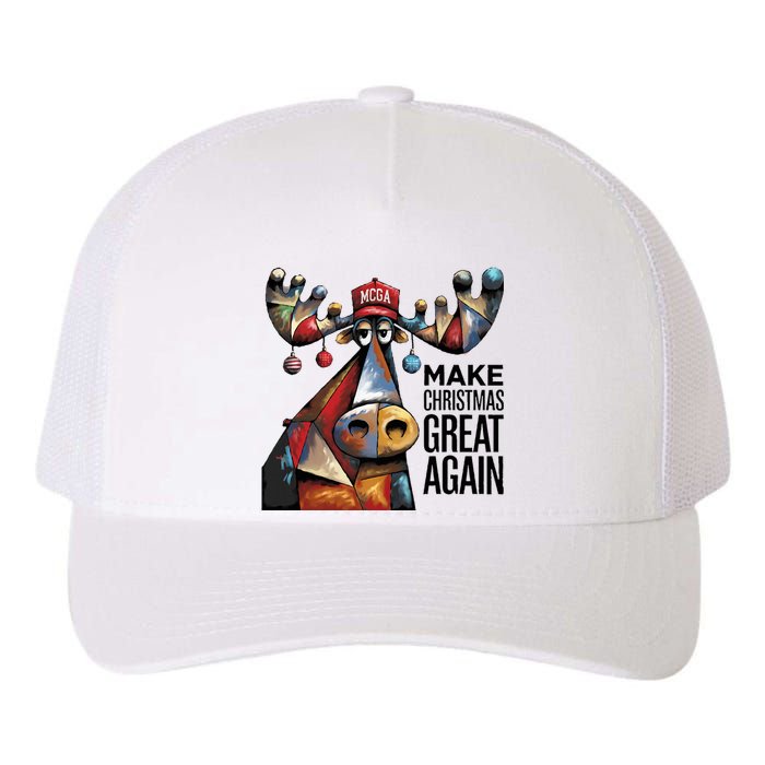 Funny Make Christmas Great Again Moose Trump Election Win Yupoong Adult 5-Panel Trucker Hat