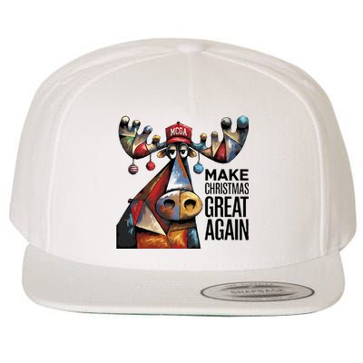 Funny Make Christmas Great Again Moose Trump Election Win Wool Snapback Cap