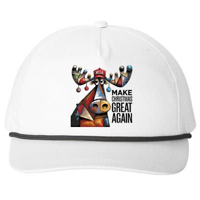 Funny Make Christmas Great Again Moose Trump Election Win Snapback Five-Panel Rope Hat