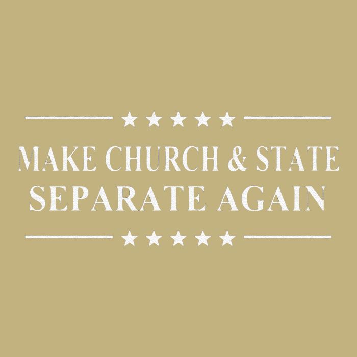 Funny Make Church And State Separate Again Political Activist Gift Cooling Performance Crew T-Shirt