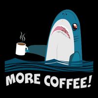 Funny More Coffee Shark Bucket Hat
