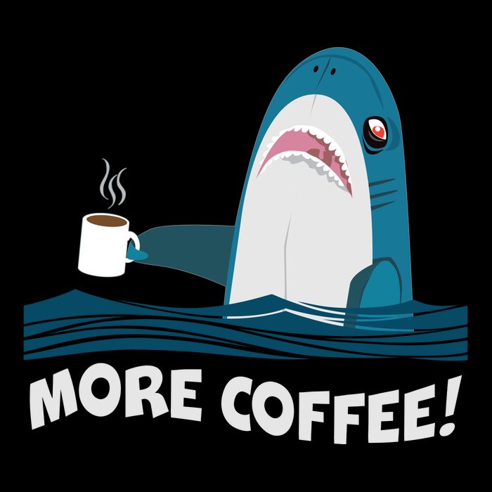 Funny More Coffee Shark Bucket Hat