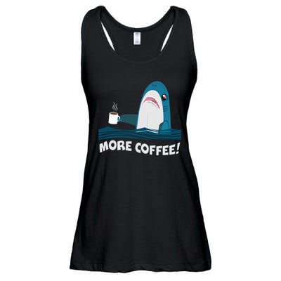 Funny More Coffee Shark Ladies Essential Flowy Tank