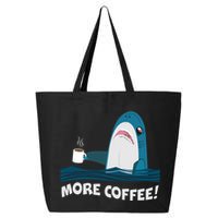 Funny More Coffee Shark 25L Jumbo Tote