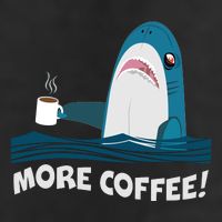 Funny More Coffee Shark 25L Jumbo Tote