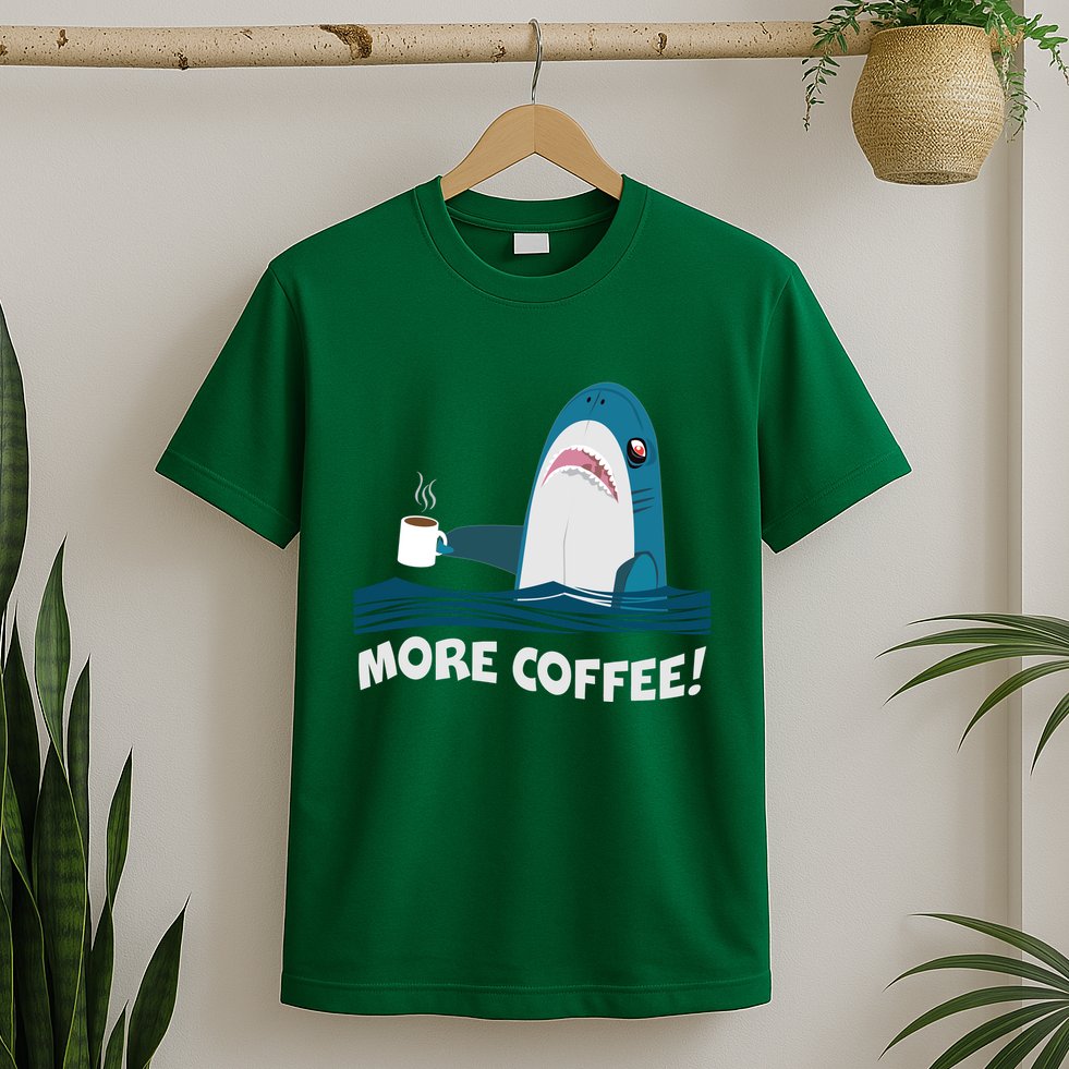 Funny More Coffee Shark T-Shirt