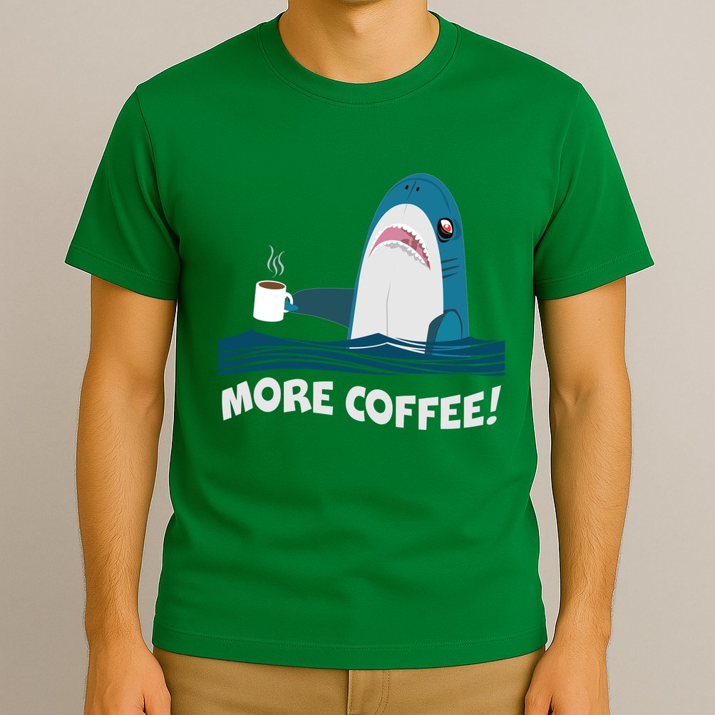 Funny More Coffee Shark T-Shirt