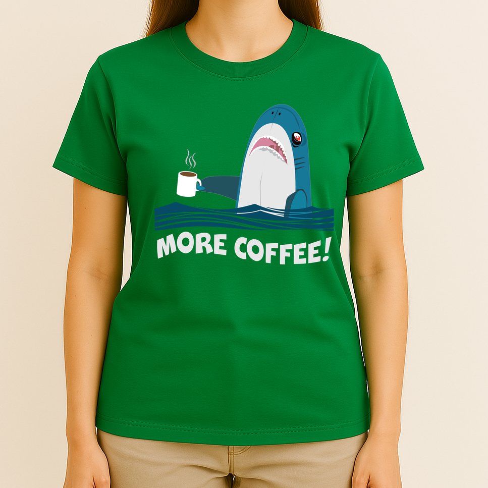 Funny More Coffee Shark T-Shirt