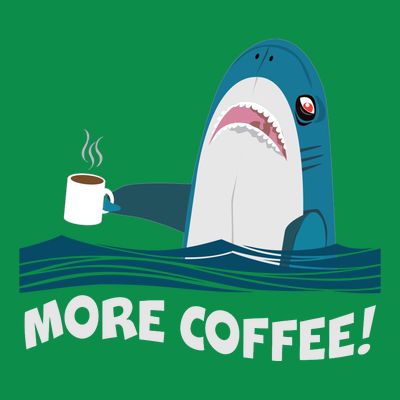 Funny More Coffee Shark T-Shirt
