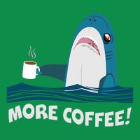 Funny More Coffee Shark Mesh Reversible Basketball Jersey Tank