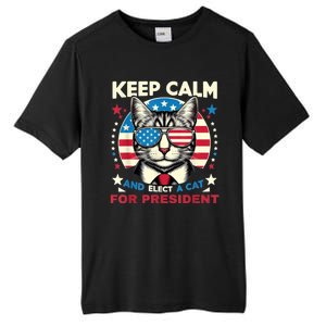 Funny My Cat For President 2024 Political Election Vote 2024 Tall Fusion ChromaSoft Performance T-Shirt