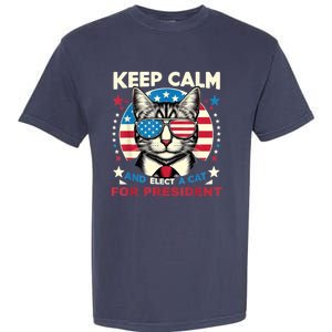 Funny My Cat For President 2024 Political Election Vote 2024 Garment-Dyed Heavyweight T-Shirt