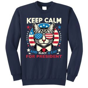 Funny My Cat For President 2024 Political Election Vote 2024 Sweatshirt