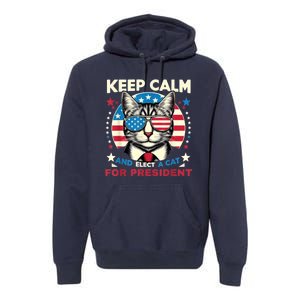 Funny My Cat For President 2024 Political Election Vote 2024 Premium Hoodie