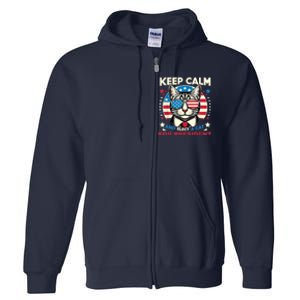 Funny My Cat For President 2024 Political Election Vote 2024 Full Zip Hoodie