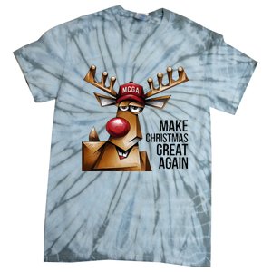 Funny Make Christmas Great Again Reindeer Trump Election Win Tie-Dye T-Shirt