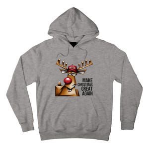 Funny Make Christmas Great Again Reindeer Trump Election Win Tall Hoodie