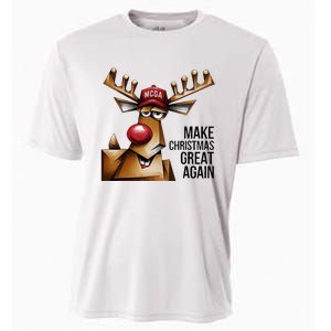 Funny Make Christmas Great Again Reindeer Trump Election Win Cooling Performance Crew T-Shirt