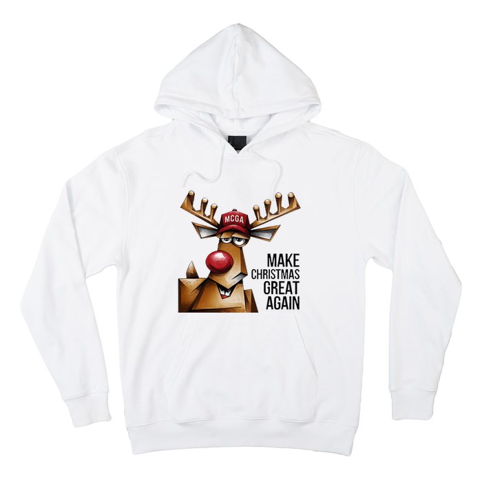 Funny Make Christmas Great Again Reindeer Trump Election Win Hoodie