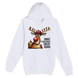 Funny Make Christmas Great Again Reindeer Trump Election Win Premium Pullover Hoodie