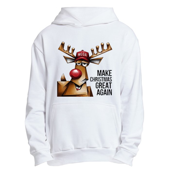 Funny Make Christmas Great Again Reindeer Trump Election Win Urban Pullover Hoodie