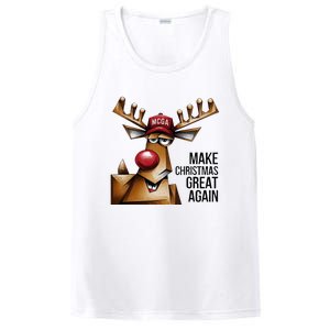 Funny Make Christmas Great Again Reindeer Trump Election Win PosiCharge Competitor Tank