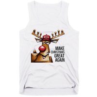 Funny Make Christmas Great Again Reindeer Trump Election Win Tank Top