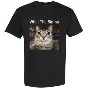 Funny Meme Cat What The Sigma Cute Cat Meme Quote Garment-Dyed Heavyweight T-Shirt