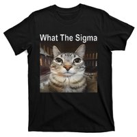 Funny Meme Cat What The Sigma Cute Cat Meme Quote T-Shirt