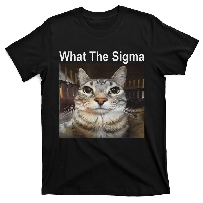 Funny Meme Cat What The Sigma Cute Cat Meme Quote T-Shirt