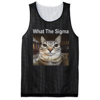 Funny Meme Cat What The Sigma Cute Cat Meme Quote Mesh Reversible Basketball Jersey Tank