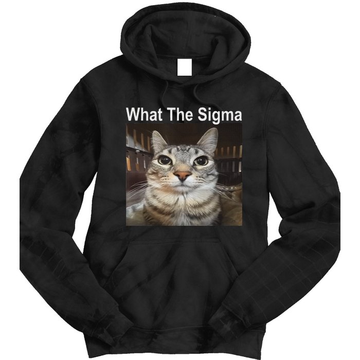 Funny Meme Cat What The Sigma Cute Cat Meme Quote Tie Dye Hoodie