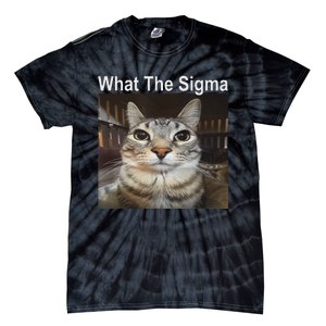 Funny Meme Cat What The Sigma Cute Cat Meme Quote Tie-Dye T-Shirt