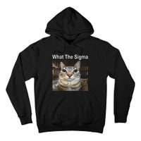 Funny Meme Cat What The Sigma Cute Cat Meme Quote Tall Hoodie