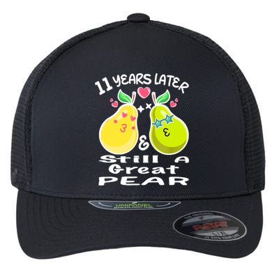 Funny Matching Couple 11th Year Wedding Anniversary Flexfit Unipanel Trucker Cap