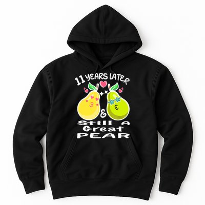 Funny Matching Couple 11th Year Wedding Anniversary Hoodie