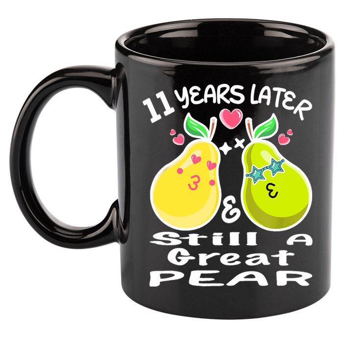 Funny Matching Couple 11th Year Wedding Anniversary 11oz C Handle Ceramic Mug
