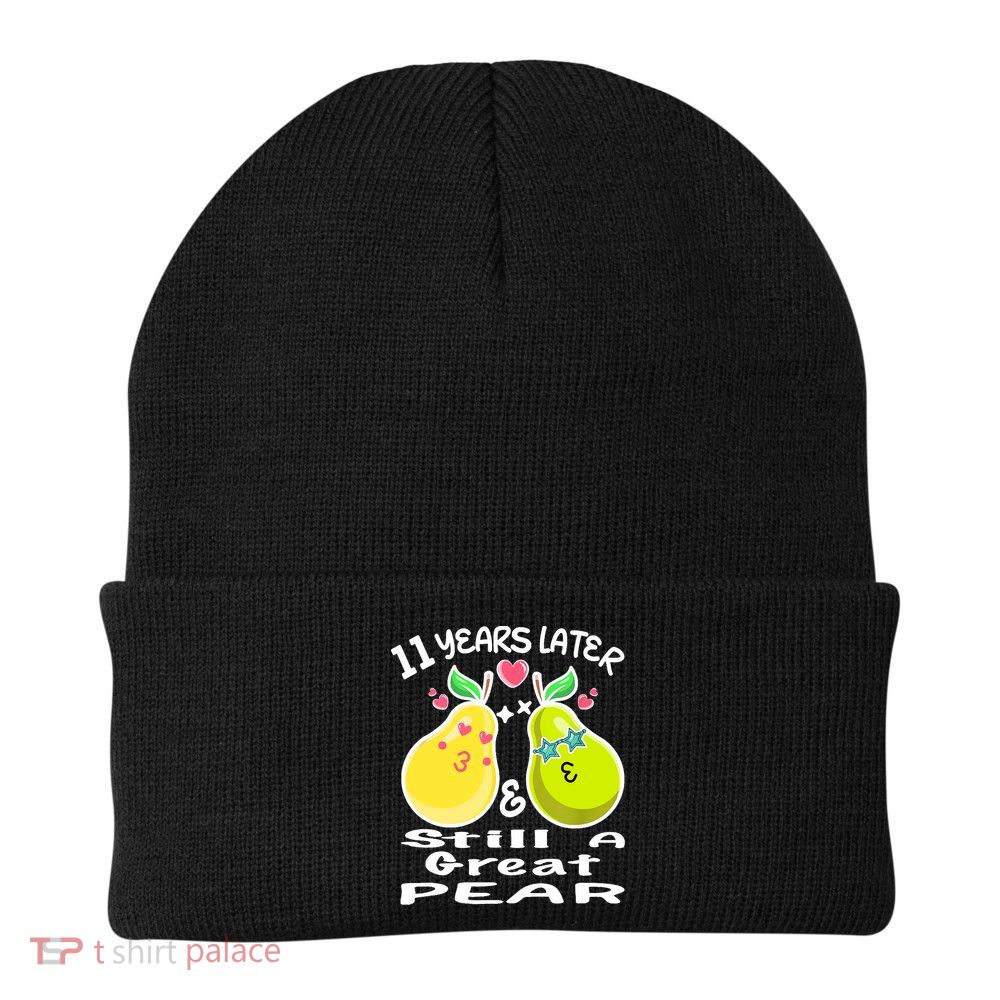 Funny Matching Couple 11th Year Wedding Anniversary Beanie
