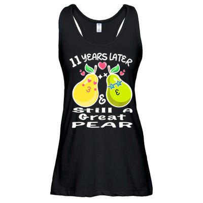 Funny Matching Couple 11th Year Wedding Anniversary Ladies Essential Flowy Tank