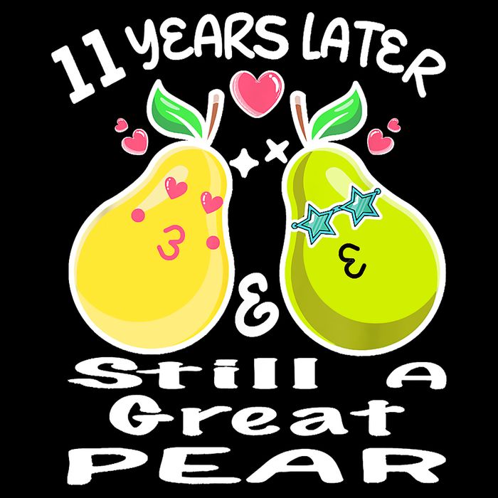 Funny Matching Couple 11th Year Wedding Anniversary Flatbill Hat