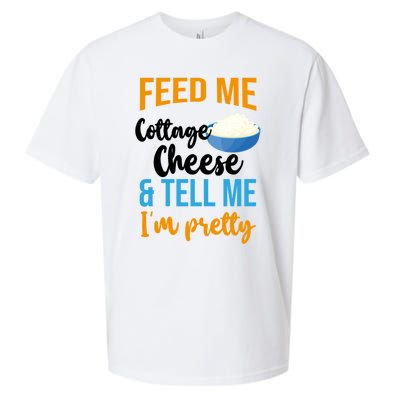 Feed Me Cottage Cheese And Tell Me Im Pretty Gift Sueded Cloud Jersey T-Shirt