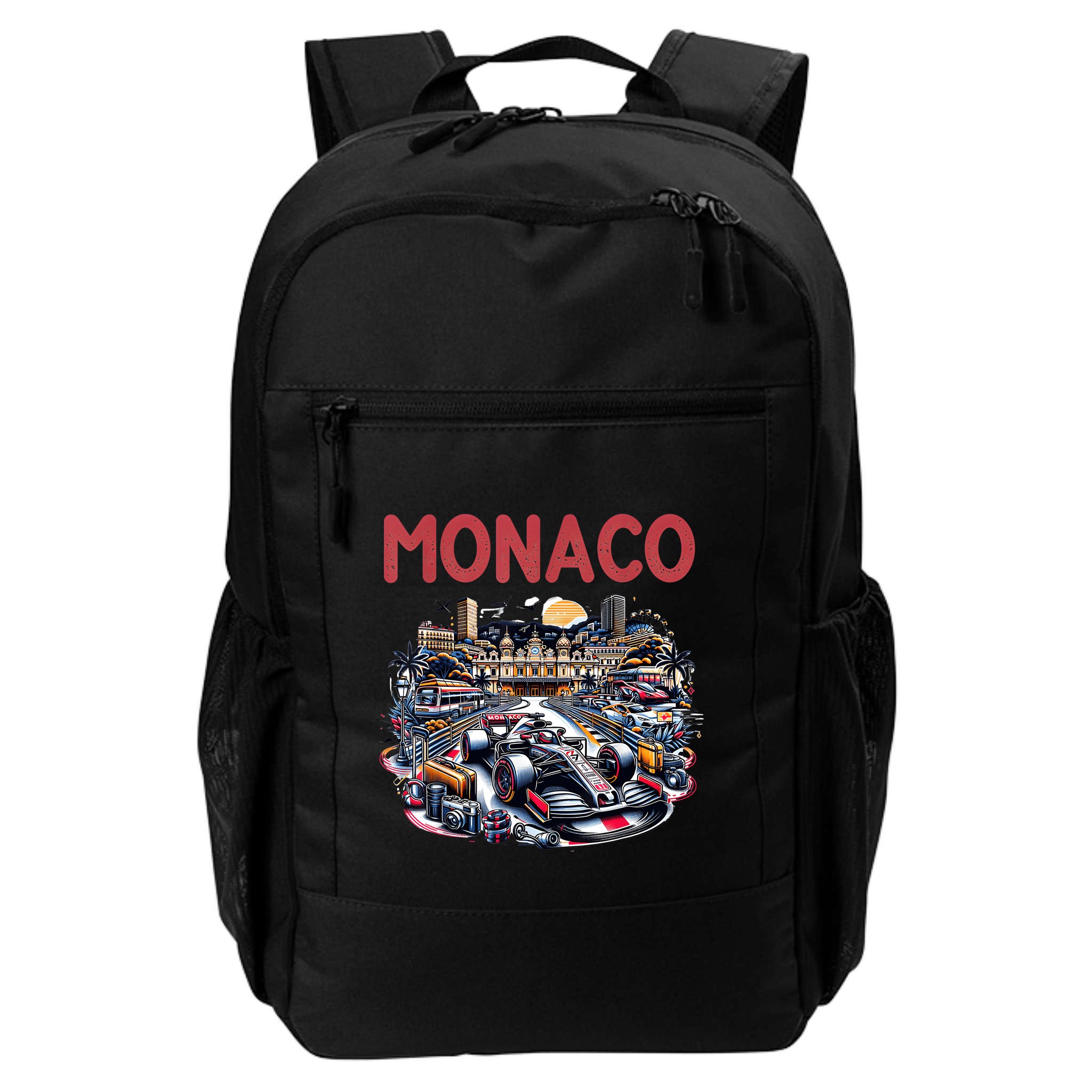 Formula Monaco City Monte Carlo Circuit Racetrack Travel Backpack