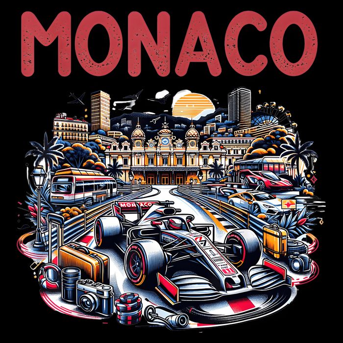 Formula Monaco City Monte Carlo Circuit Racetrack Travel Backpack