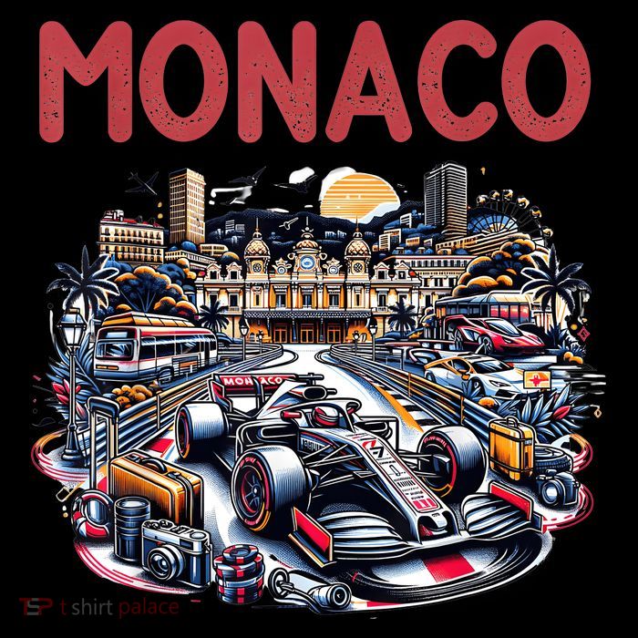 Formula Monaco City Monte Carlo Circuit Racetrack Travel Drawstring Bag