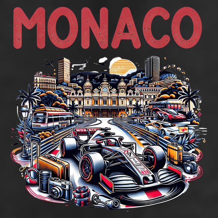 Formula Monaco City Monte Carlo Circuit Racetrack Travel 25L Jumbo Tote